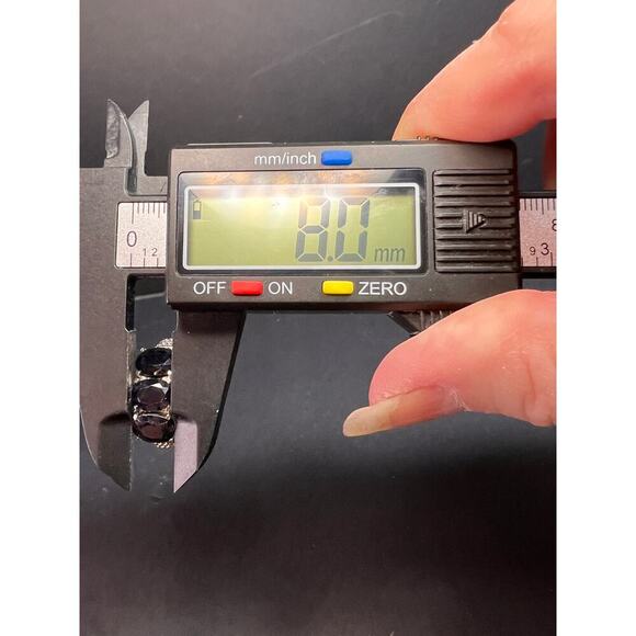 NEW midnight sapphire three stone ring in stainless steel size 7 - Picture 8 of 16